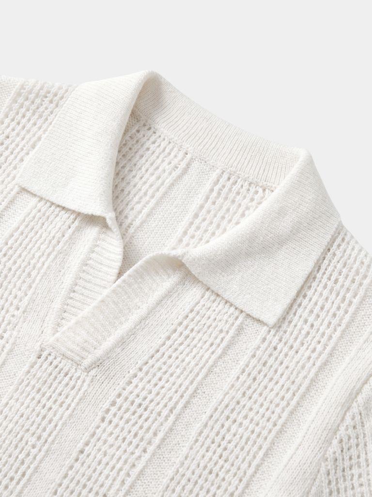 Knitted Slim Shirt Polo