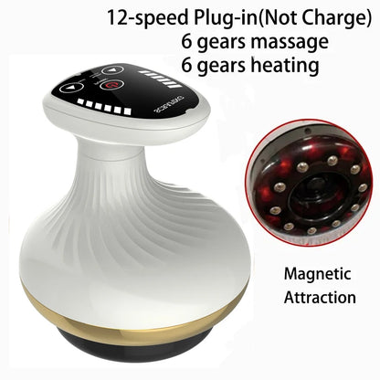 Electric Massage Meridian Brush Universal Body Dredging Cupping Scraping Instrument  Abdominal And Back Massager For Home