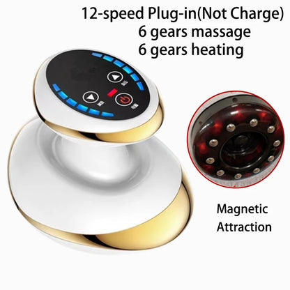 Electric Massage Meridian Brush Universal Body Dredging Cupping Scraping Instrument  Abdominal And Back Massager For Home