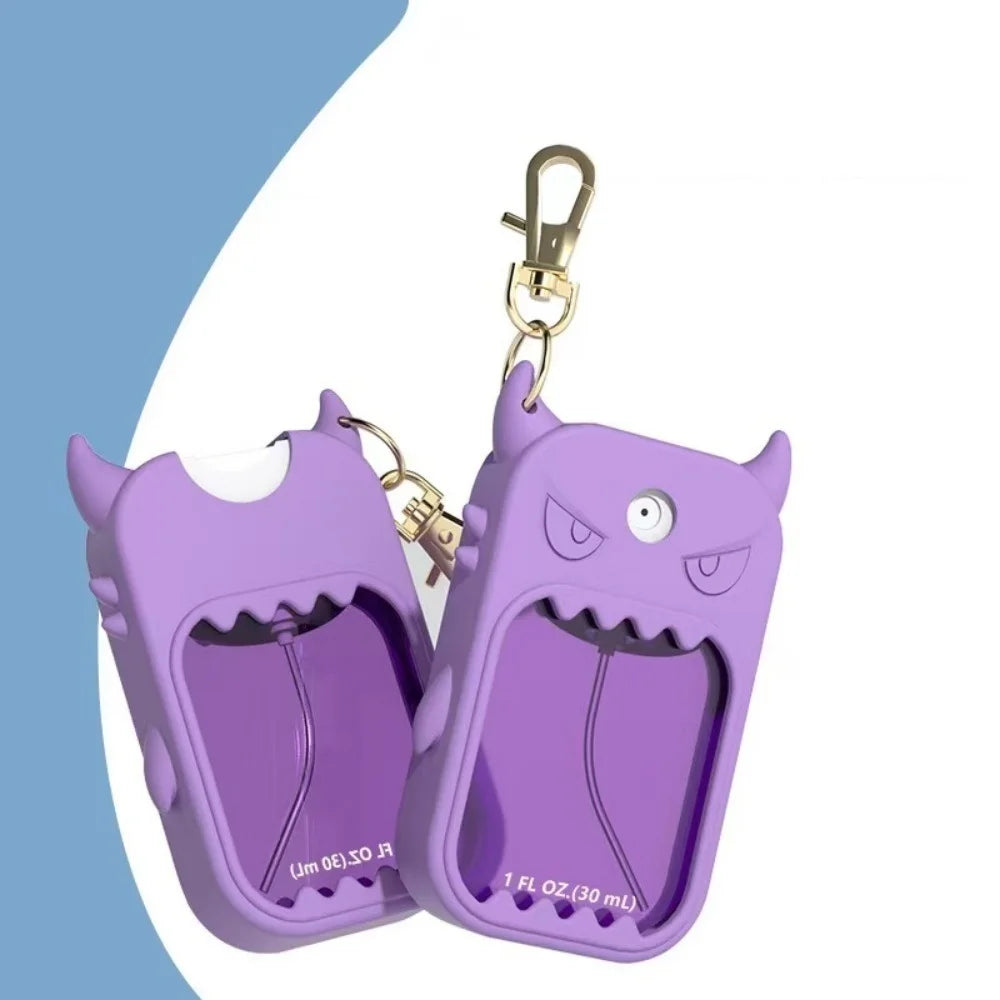 Silicone Case for Touchland Hand Sanitizer Spray 30ML , Hand Sanitizer Case Holder with Keychain, Protective Cover Accessories