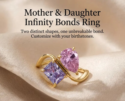 Custom Mother Daughter Birthstone Ring