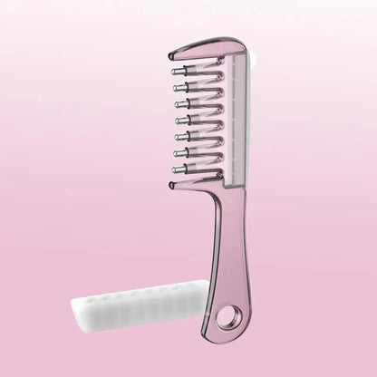 Portable Transparent Essential Oil Massage Comb Unisex Built-in Liquid Applicator for Post-shower Hair Care