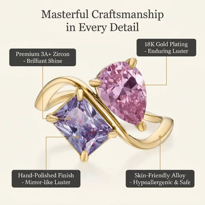 Custom Mother Daughter Birthstone Ring