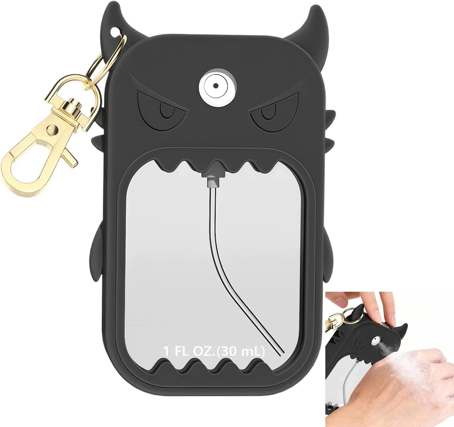 Silicone Case for Touchland Hand Sanitizer Spray 30ML , Hand Sanitizer Case Holder with Keychain, Protective Cover Accessories