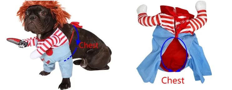 Chucky dog costume