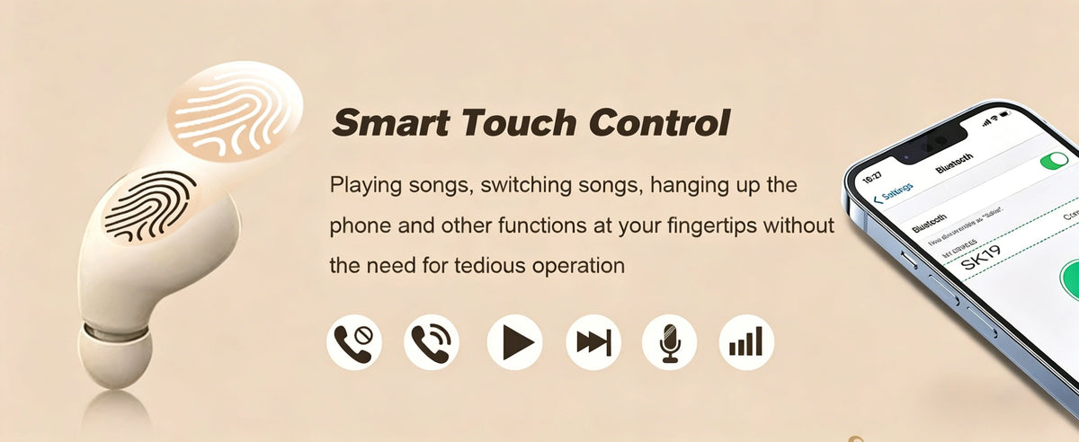 Mini Invisible Earbuds Bluetooth TWS Wireless Earphones HIFI Stereo Noise Reduction Heasets with Microphones Headphones