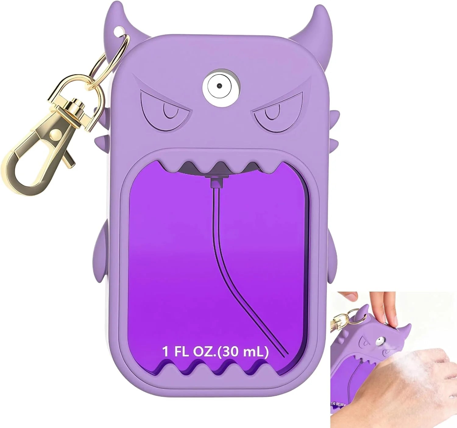 Silicone Case for Touchland Hand Sanitizer Spray 30ML , Hand Sanitizer Case Holder with Keychain, Protective Cover Accessories