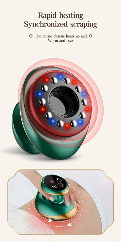 Electric Massage Meridian Brush Universal Body Dredging Cupping Scraping Instrument  Abdominal And Back Massager For Home