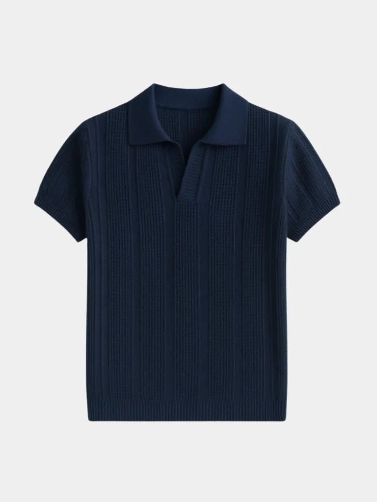 Knitted Slim Shirt Polo