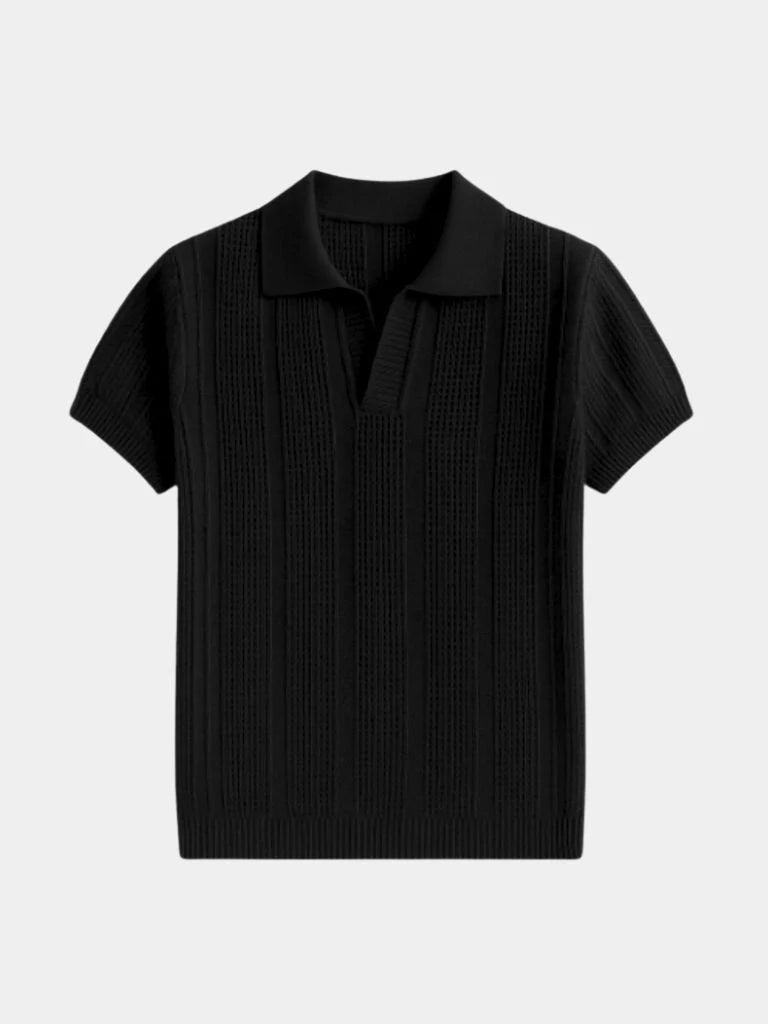 Knitted Slim Shirt Polo
