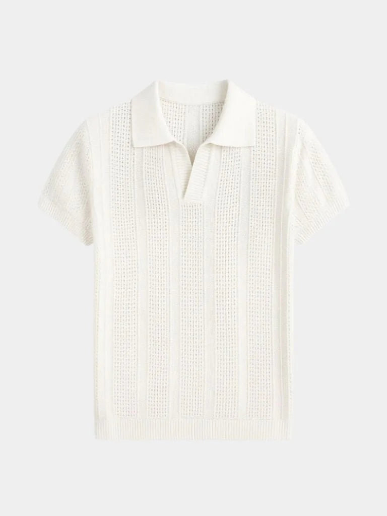 Knitted Slim Shirt Polo